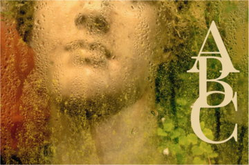 Abc network logo v1 A statue behind a glass wall with condensation on and the letters A B C down the right hand side
