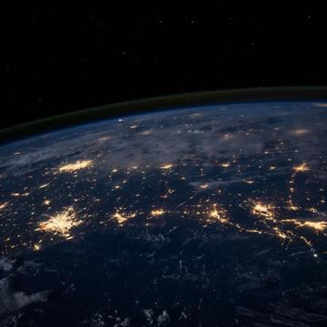 lit up globe